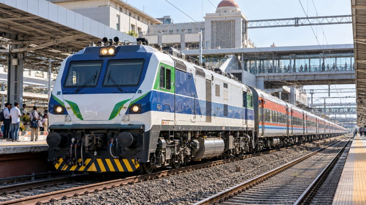 India's first LNG-powered train at Sabarmati station, Ahmedabad