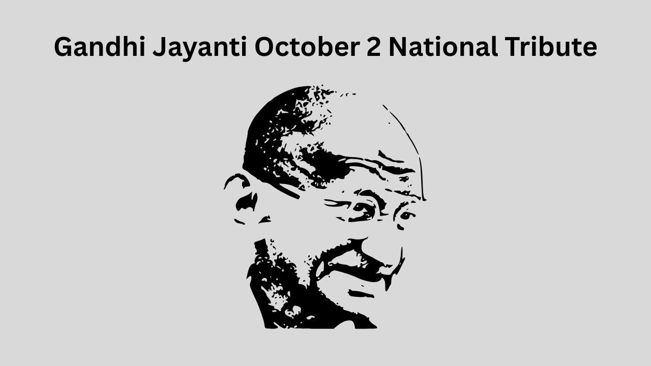 Gandhi Jayanti October 2 National Tribute: Mahatma Gandhi portrait