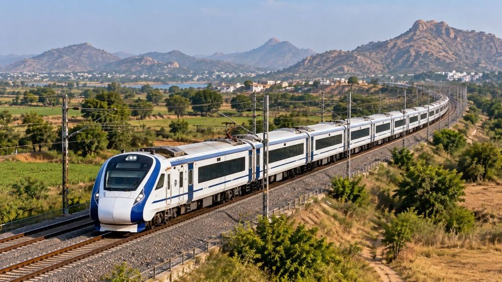 Surat Udaipur Vande Bharat Express train on scenic route